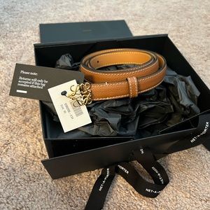 LOEWE Anagram Buckle Leather Belt